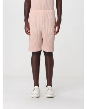 Homme Plissé Issey Miyake Homme Plissé Issey Miyake Knee-Length Crêpe Shorts With Elastic Waist - Pink