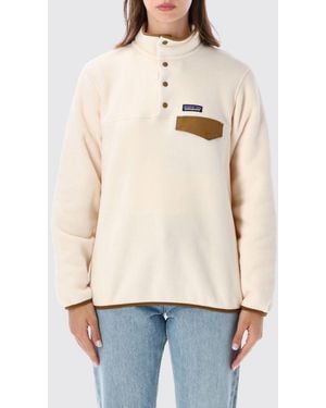 Patagonia Synchilla High-Neck Fleece Pullover With Button Closure - Natural