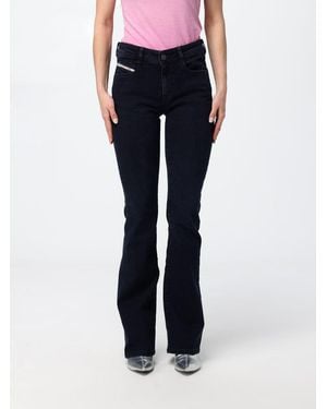 DIESEL D-Ebbey Mid-Rise Flared Jeans - Blue