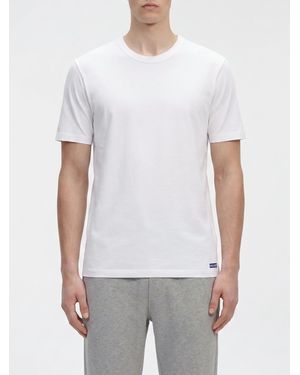 HUGO Set Of Two Cotton T-Shirts With Contrast Logo And Crew Neck - White