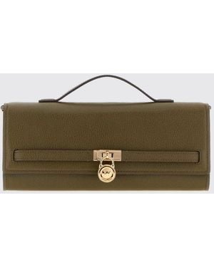 Michael Kors Hamilton Moderne Medium Grained Leather Crossbody Bag - Green