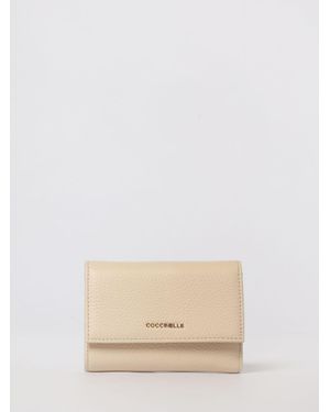 Coccinelle Metallic Soft Grained Leather Wallet - Natural