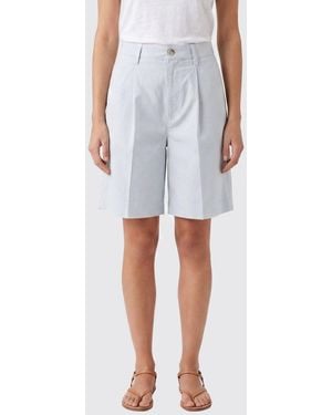 Woolrich Linen Blend Shorts - Blue