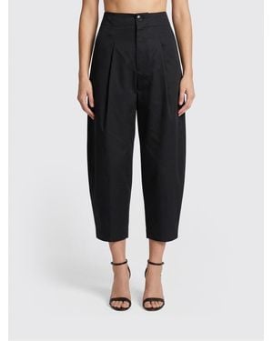 Soeur Delay Organic Cotton And Linen Pants - Black