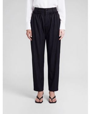 Isabel Marant High-Waisted Stretch Virgin Wool Wide-Leg Trousers - Blue