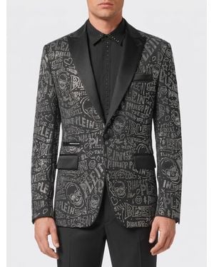 Philipp Plein Skull Single-Breasted Blazer - Black
