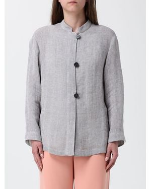 Emporio Armani Linen Gauze Blazer - Grey