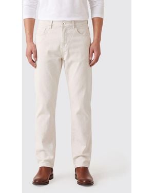 Eleventy Mid-Rise Straight Fit Five-Pocket Stretch Denim Jeans - Natural