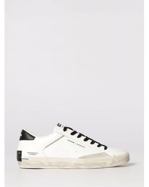 Crime London Distressed Leather Trainers - Natural