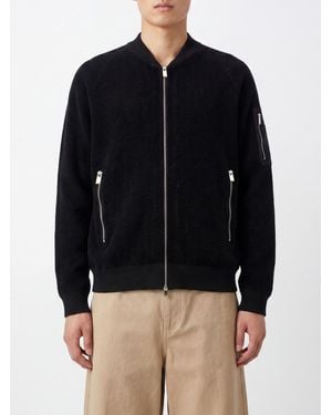 Tatras Cotton-Blend Bomber Jacket With Zip Closure And Dropped Shoulders - Blue