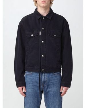Ann Demeulemeester Cotton Denim Jacket With Patch Pockets - Blue