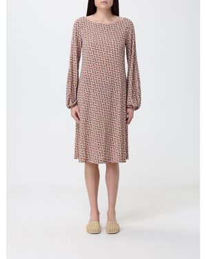 Maliparmi Boat Neck Floral Print Mini Tunic - Pink