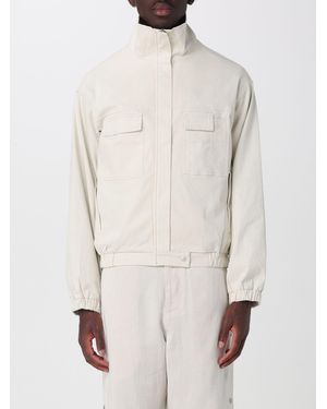 Carrera Barrau Cotton Bomber Jacket With High Neck And Concealed Closure - Natural