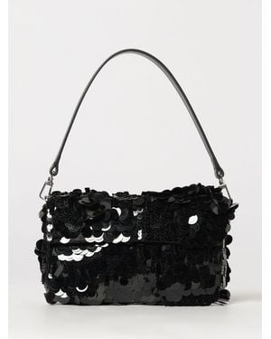 STAUD Timmy Rectangular Mini Shoulder Bag With Sequins And Removable Handle - Black