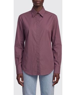 FEDERICA TOSI Classic Cotton Poplin Shirt - Purple