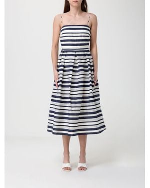 Ralph Lauren Striped Cotton Blend Dress - Blue
