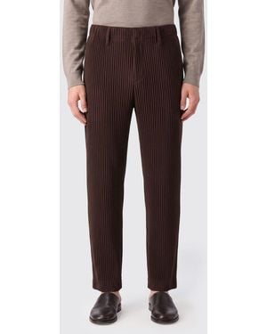 Homme Plissé Issey Miyake Slim-Fit Pleated Viscose Trousers Homme Plissé Issey Miyake - Brown
