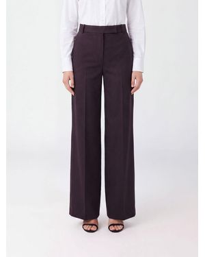 JOSEPH Pantaloni Wide Leg Sartoriali A Vita Alta - Viola