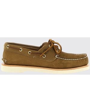 Timberland Noreen Suede Leather Boat Shoes With Raised Apron Toe - White