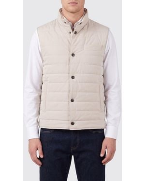 Fay Padded And Quilted Nylon Gilet - Natural