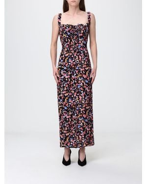 Mar De Margaritas Printed Viscose Long Dress - Red