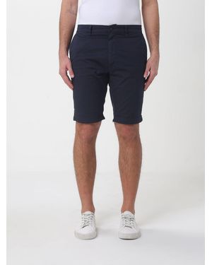 Mason's Slim Fit Stretch Cotton Shorts - Blue