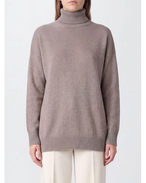 Jil Sander Wool Blend Turtleneck Sweater With Long Sleeves And Ribbed Trims - Brown