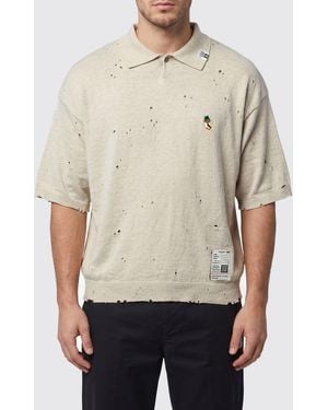 Maison Mihara Yasuhiro Worn Cotton Polo Shirt - Natural