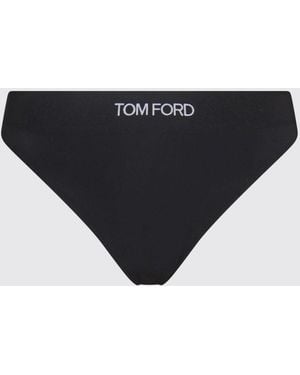 Tom Ford Modal Thong With Jacquard Logo - Black