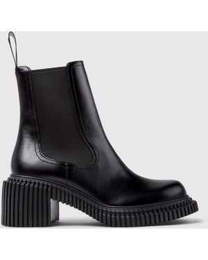 Camper Pix London Leather Ankle Boots - Black