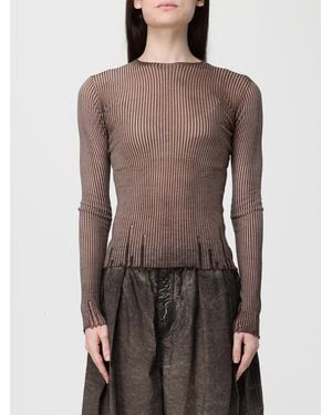 Uma Wang Silk Blend Top - Brown