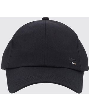BOSS Baseballkappe Aus Baumwolle Mit Kontrastierendem Logo Und Riemen - Blau