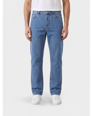 Valentino Garavani Straight-Leg Cotton Denim Jeans With Rear Logo - Blue