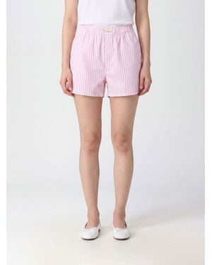 MC2 Saint Barth Striped Cotton Shorts - Pink