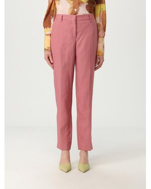 Paul Smith Straight Leg Linen Pants - Pink
