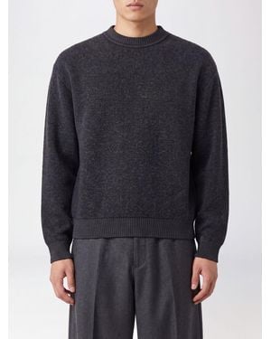 Jacquemus Rundhalspullover Aus Woll-Kaschmir-Mischung Mit Rippbündchen - Blau