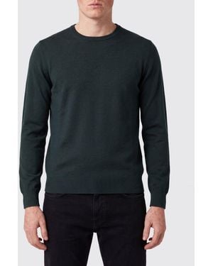 Tagliatore 100% Wool Crew-Neck Jumper With Ribbed Trims - Blue