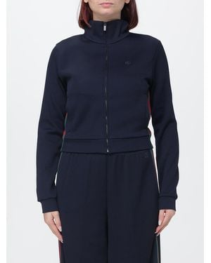 Gucci Veste De Survêtement En Jersey Technique Avec Col Montant Et Bande Web - Bleu