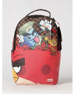 Sprayground Money Boy Chillin Graphic Print Backpack With Laptop Pocket - Red