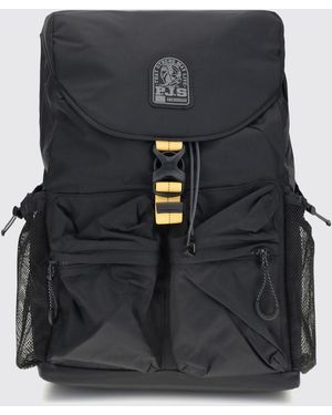 Parajumpers Mitchell Ripstop Nylon Backpack With Drawstring Closure And Logo - Black