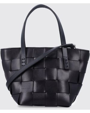 Dragon Diffusion Japan Hand-Woven Calf Leather Tote Bag With Double Handle - Black