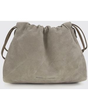 Brunello Cucinelli Bc Duo Suede Bag - Grey