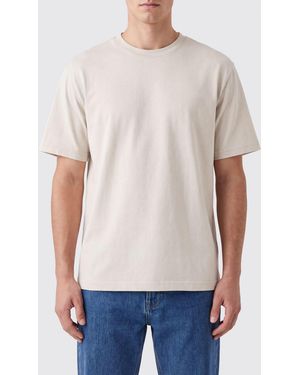 Premiata Camiseta De Algodón Con Cuello Redondo, Hombros Caídos Y Logo En Contraste - Blanco