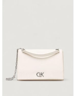 Calvin Klein Ck Recycled Synthetic Leather Crossbody Bag - Natural