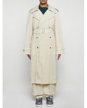 Burberry Relaxed Fit Trench Coat - White