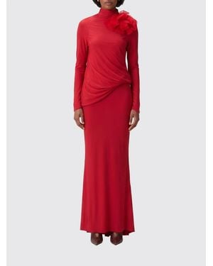 Magda Butrym Silk Blend Long Dress - Red