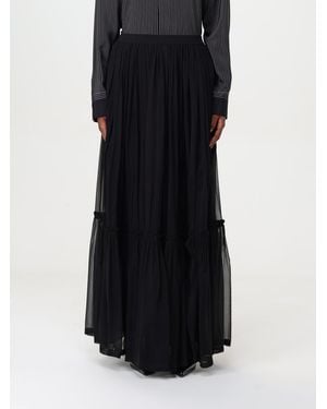 Saint Laurent Crepe Skirt Silk - Black
