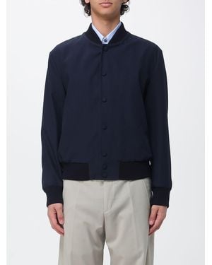 PT Torino Cotton Blend Bomber Jacket - Blue