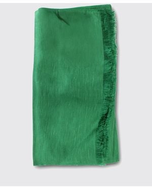 Max Mara Silk And Linen Stole By - Green