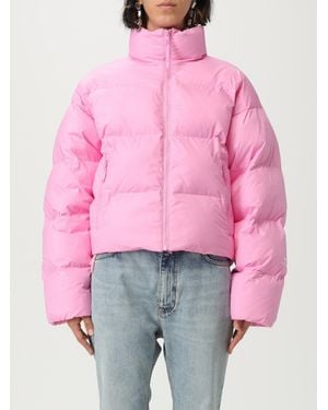 Balenciaga Padded Jacket With High Neck And Zipper Closure - Pink